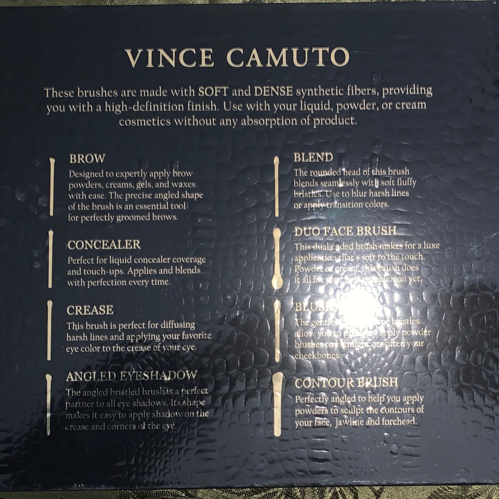 🆕-Vince Camuto Black and Gold Brush Set - Picture 5 of 5